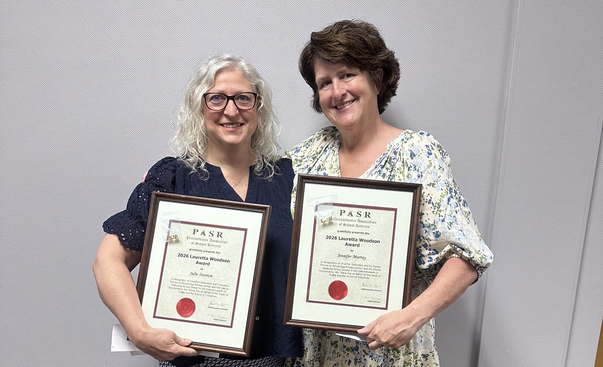 Congratulations to Ms. Murray and Mrs. Stanton