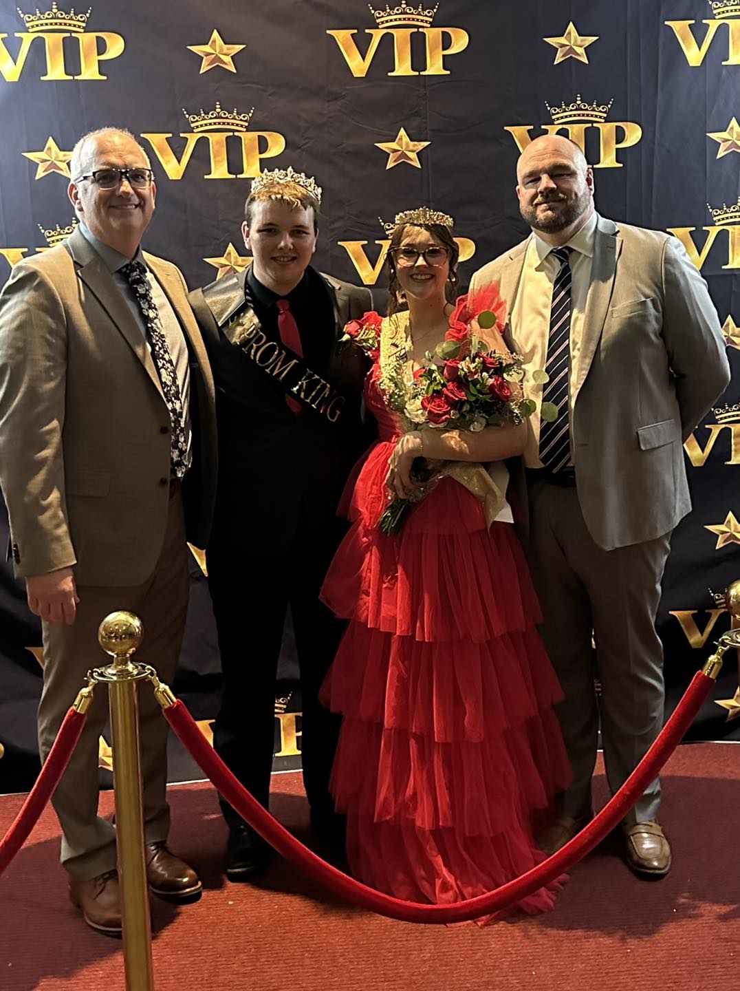 This year’s prom royalty! Congratulations to Evan Funk and Ruth Ihlefeldt!